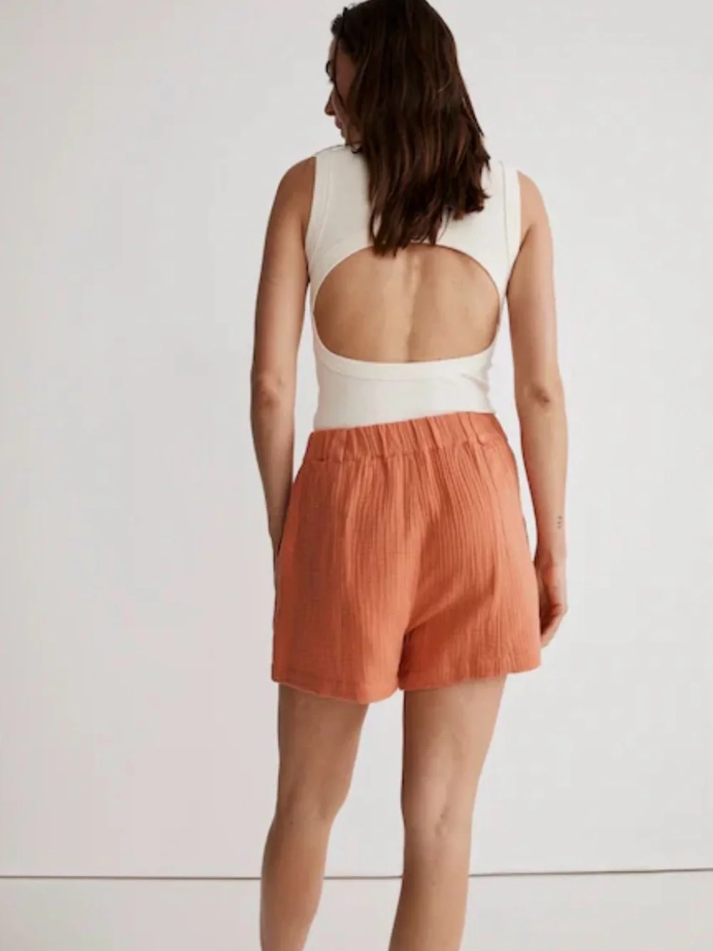 Madewell Easy Pull On Shorts in Lightspun Size XL